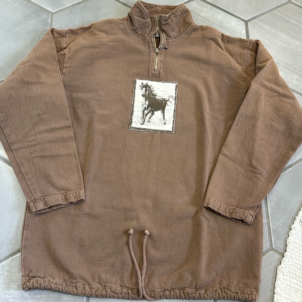 Vintage sweatshirt by BY Taylor pullover half zipped  long sleeves sz S